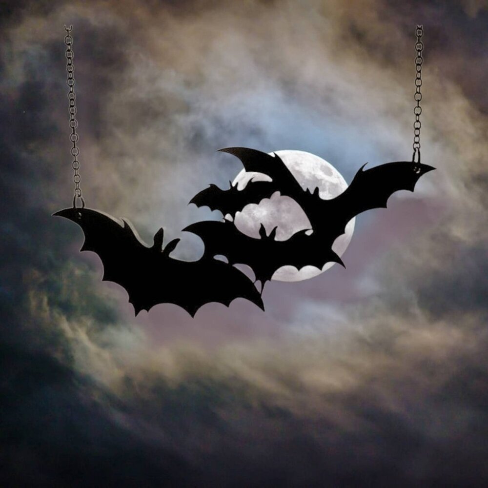 Take the Night Necklace | Acrylic Bats 4 Alloy | Goth Emo Soft Grunge Alt